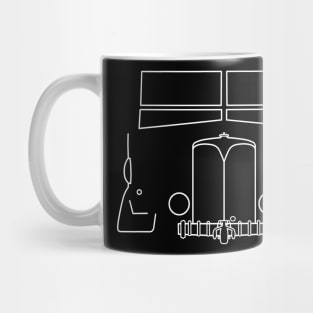 AEC Matador 4x4 classic truck outline graphic (white) Mug